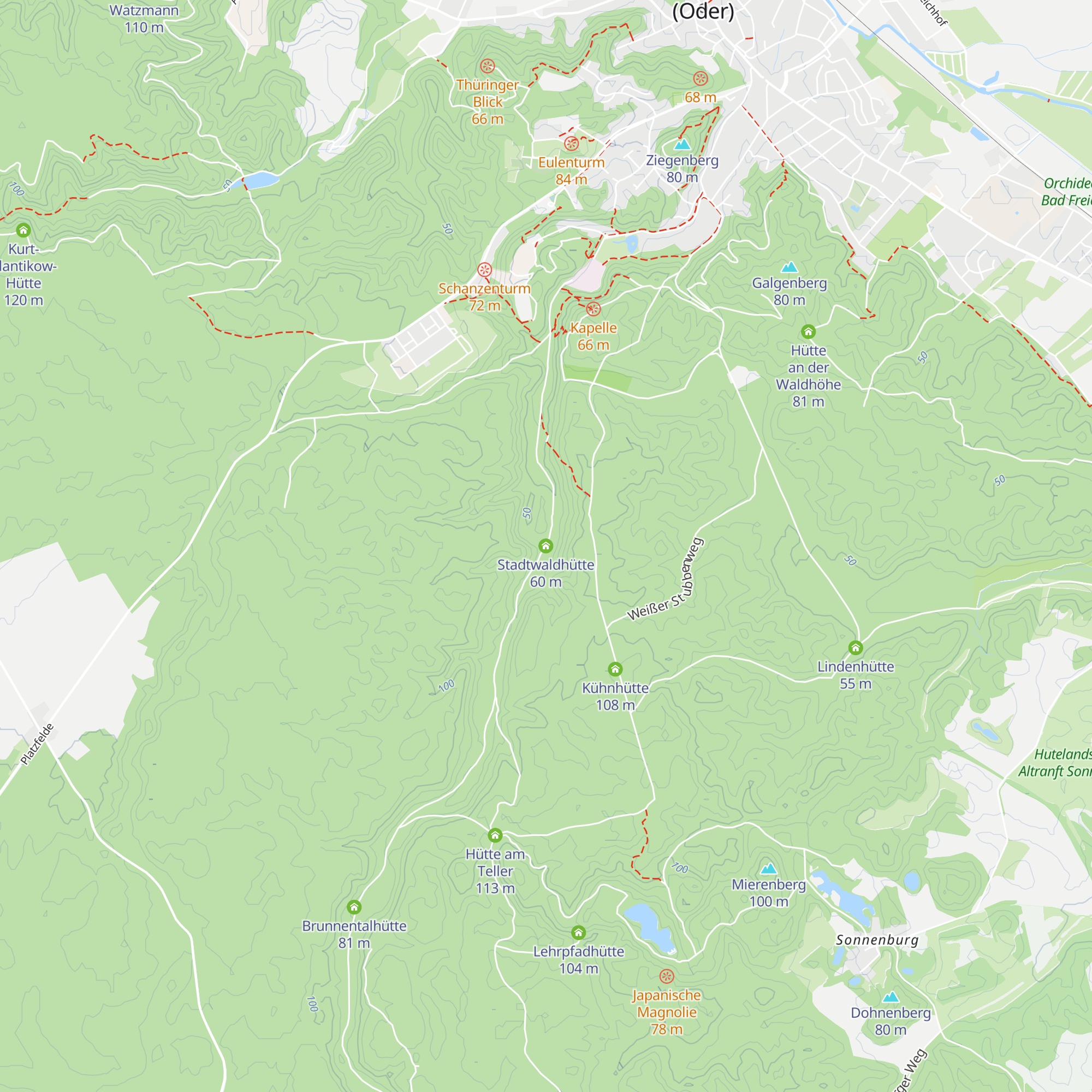 Stadtwaldhütte map