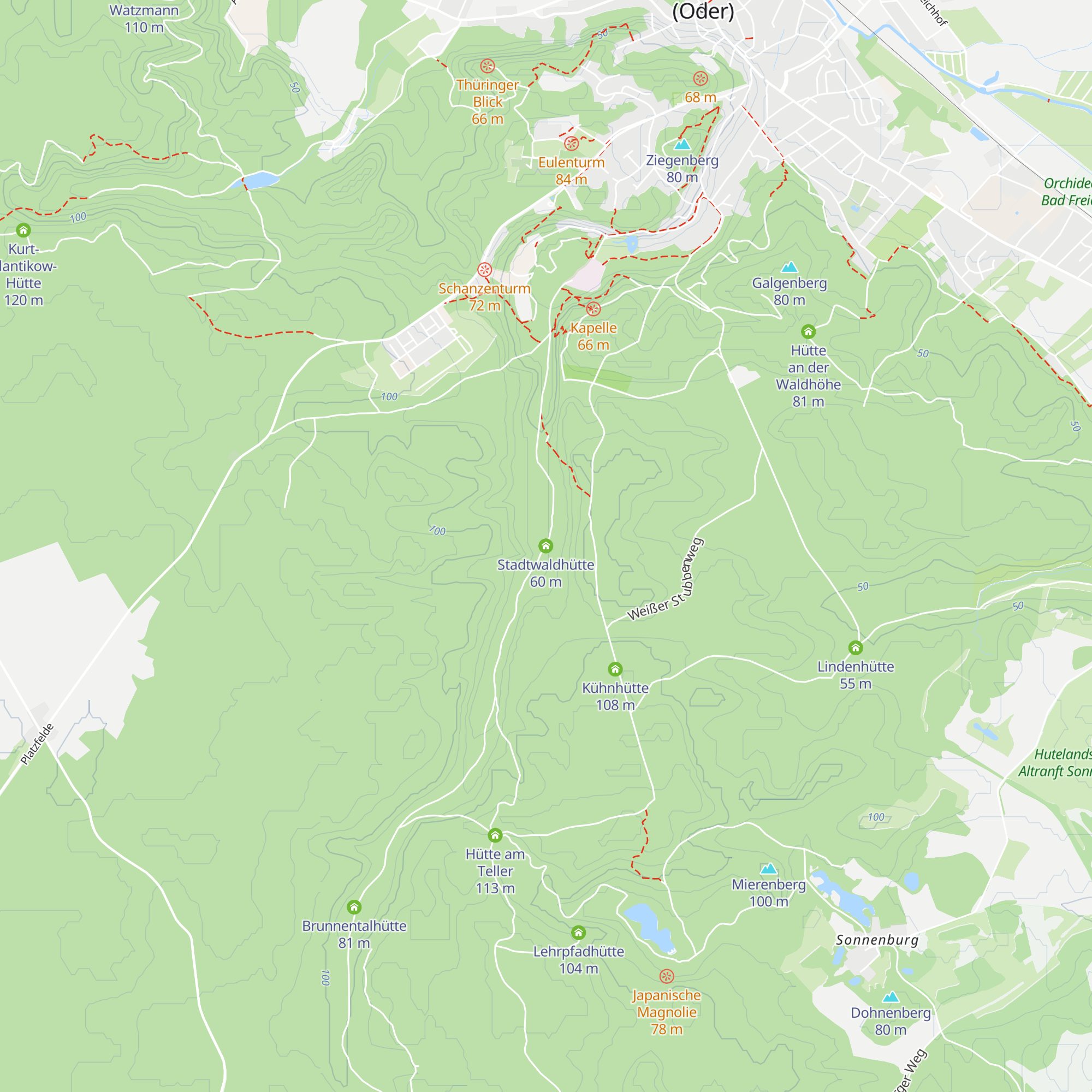 Stadtwaldhütte map