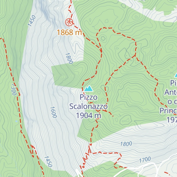 Map of Pizzo Scalonazzo