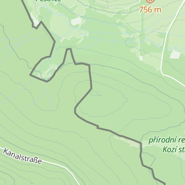 Map of Kozí stráň
