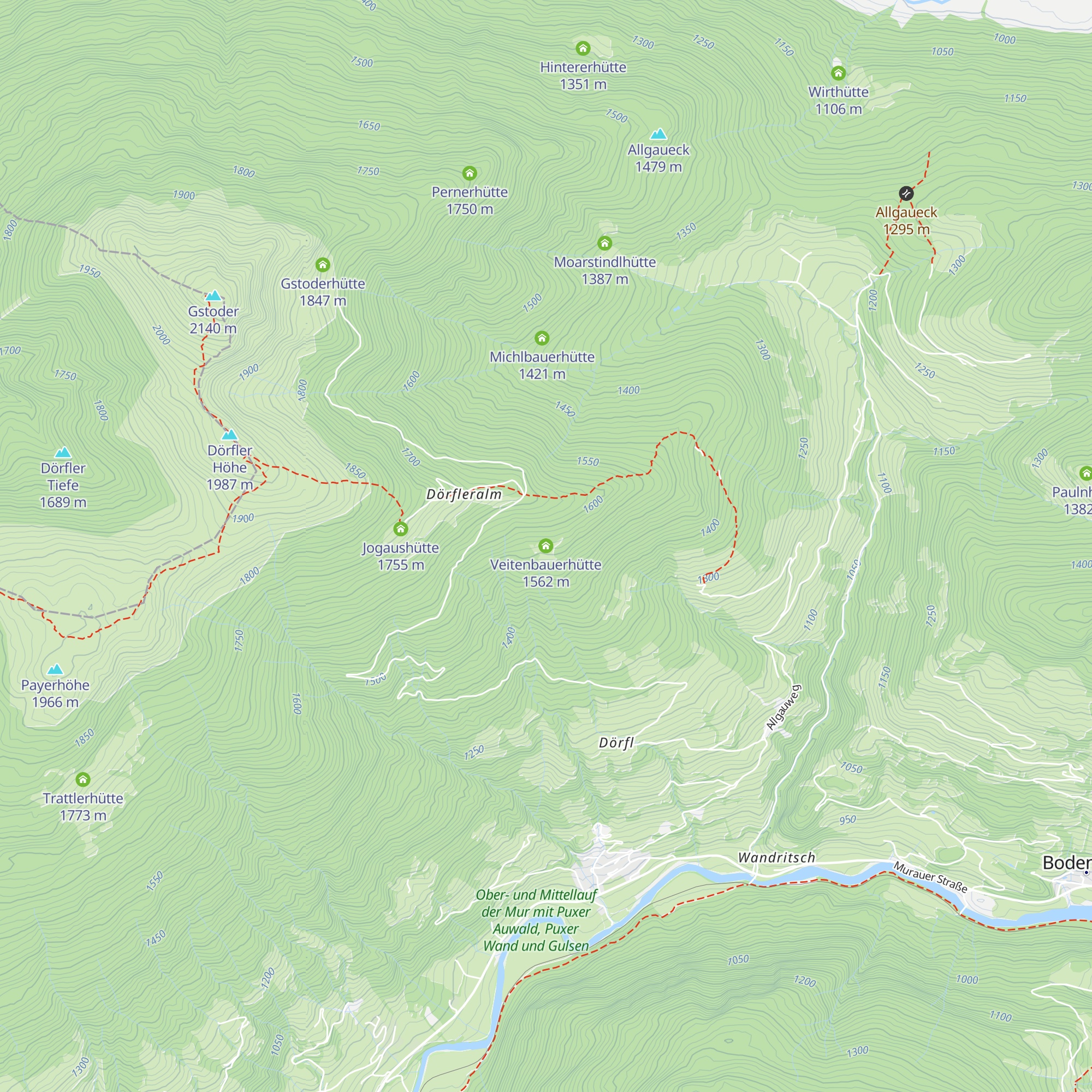 Veitenbauerhütte map