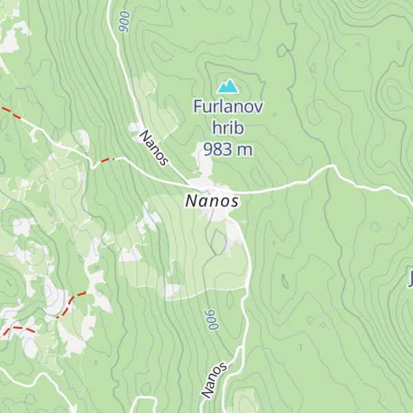 Map of Furlanovo zavetišče pri Abramu