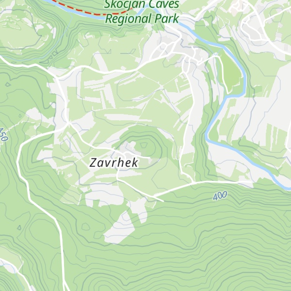 Map of Zavrhovski hrib