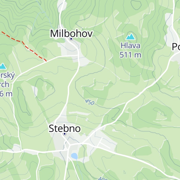 Map of Glaberův vrch