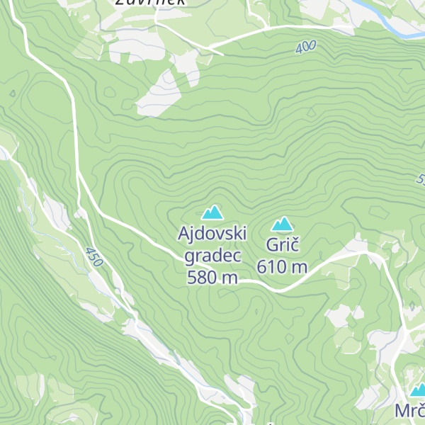 Map of Ajdovski gradec