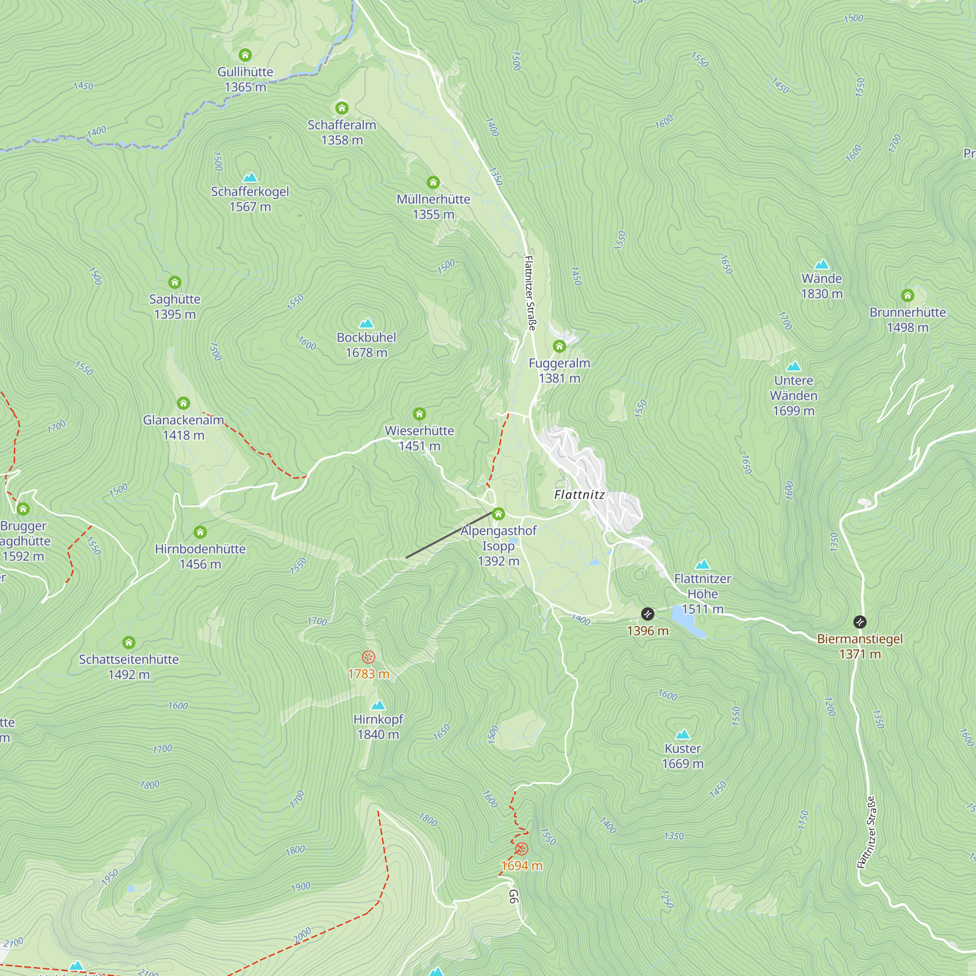 Hütte Bockbühel map