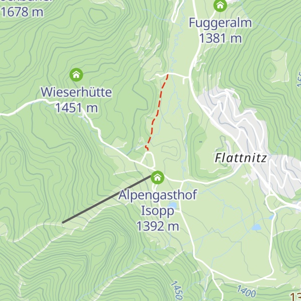 Map of Hütte Eisenhut
