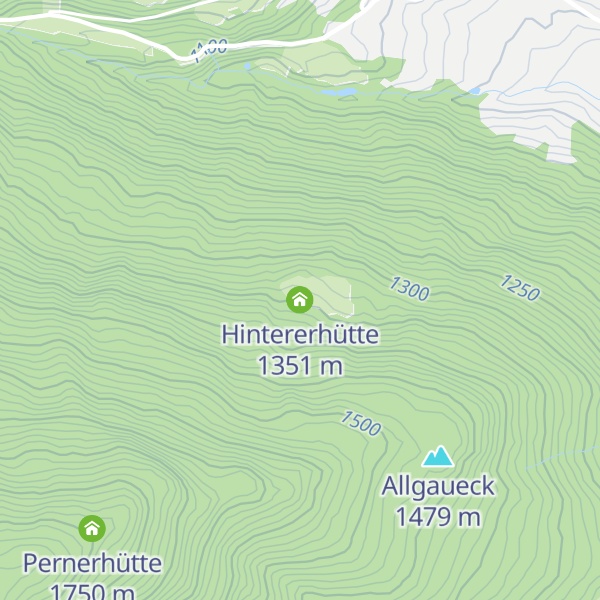 Map of Hintererhütte