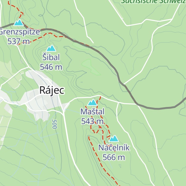 Map of Převislý masiv