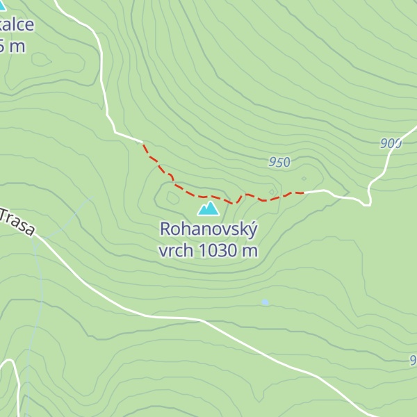 Map of Rohanovský vrch