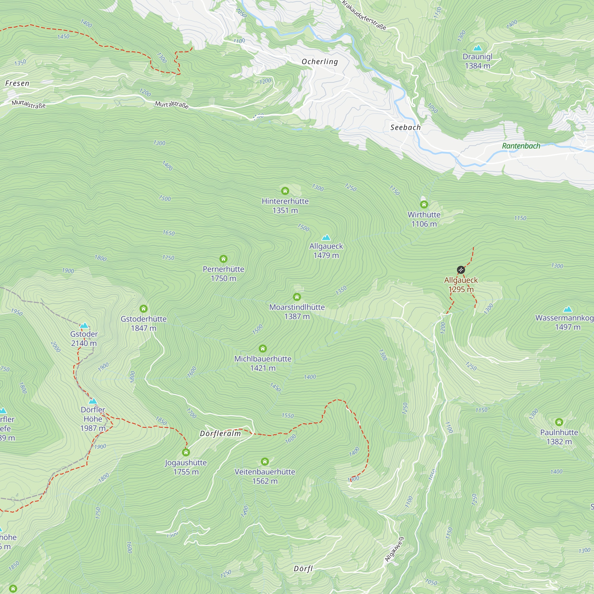 Moarstindlhütte map