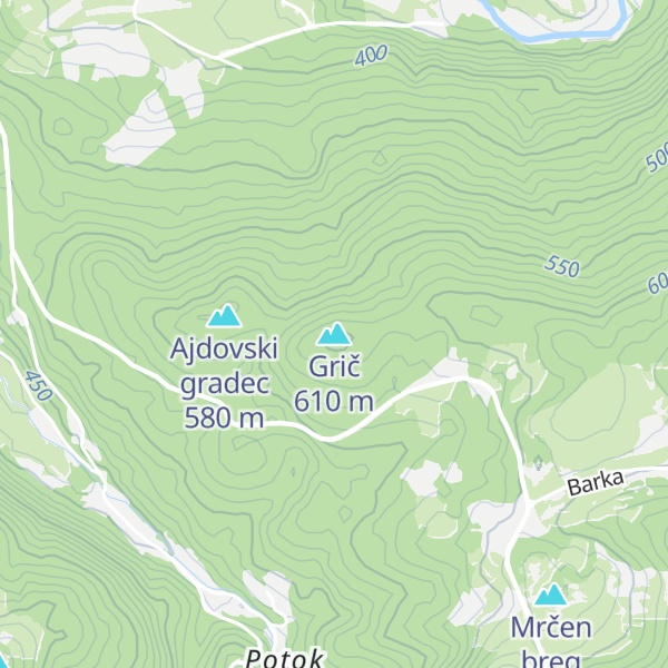 Map of Grič