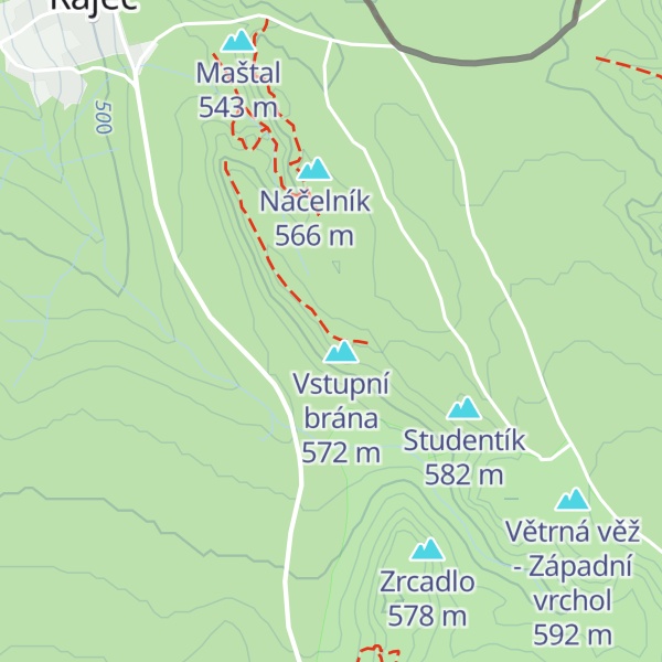Map of Vlkova věž