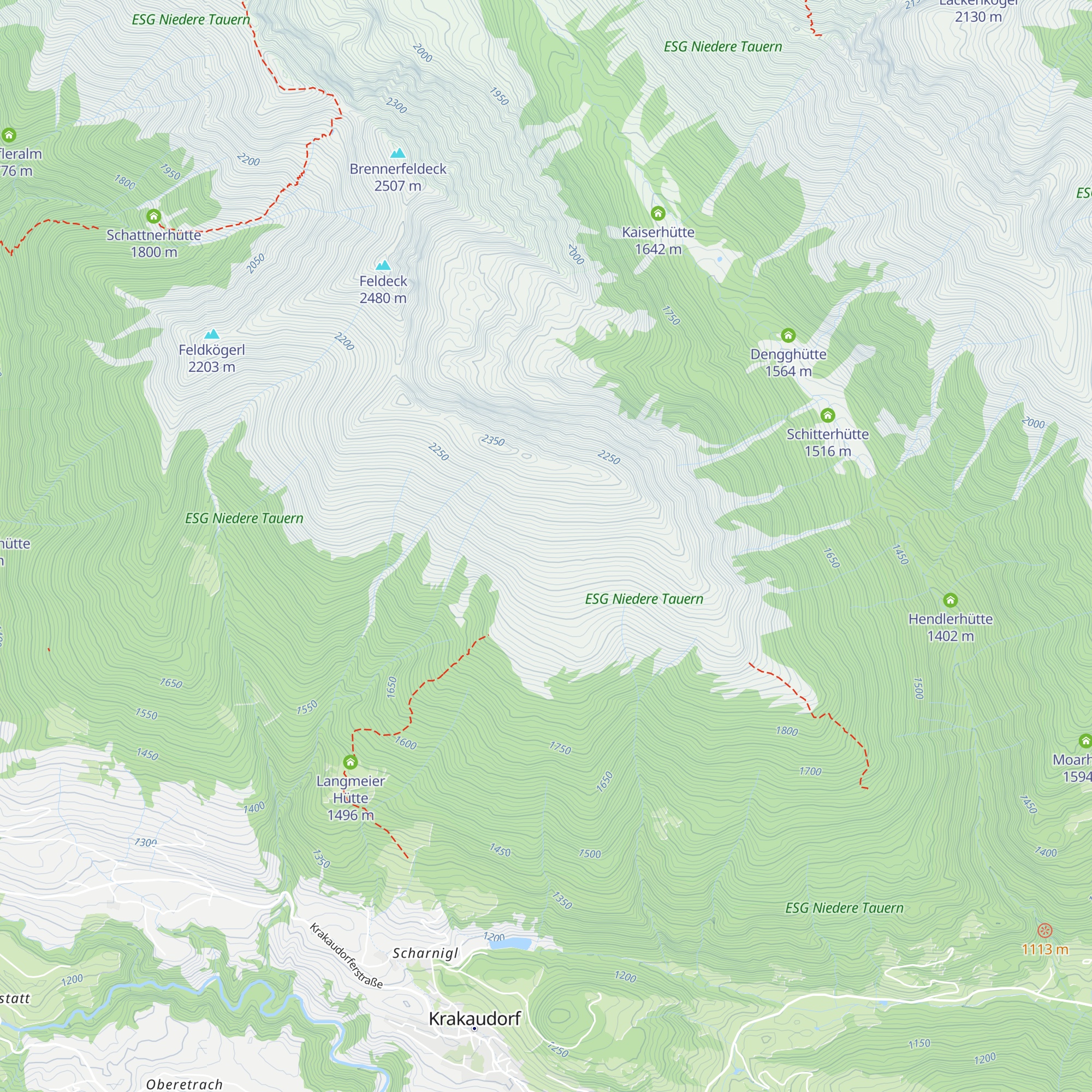 Dorfer Alm map