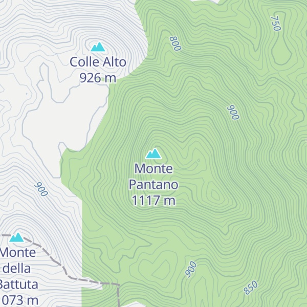 Map of Monte Pantano