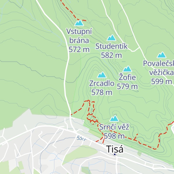 Map of Žlutá stěna