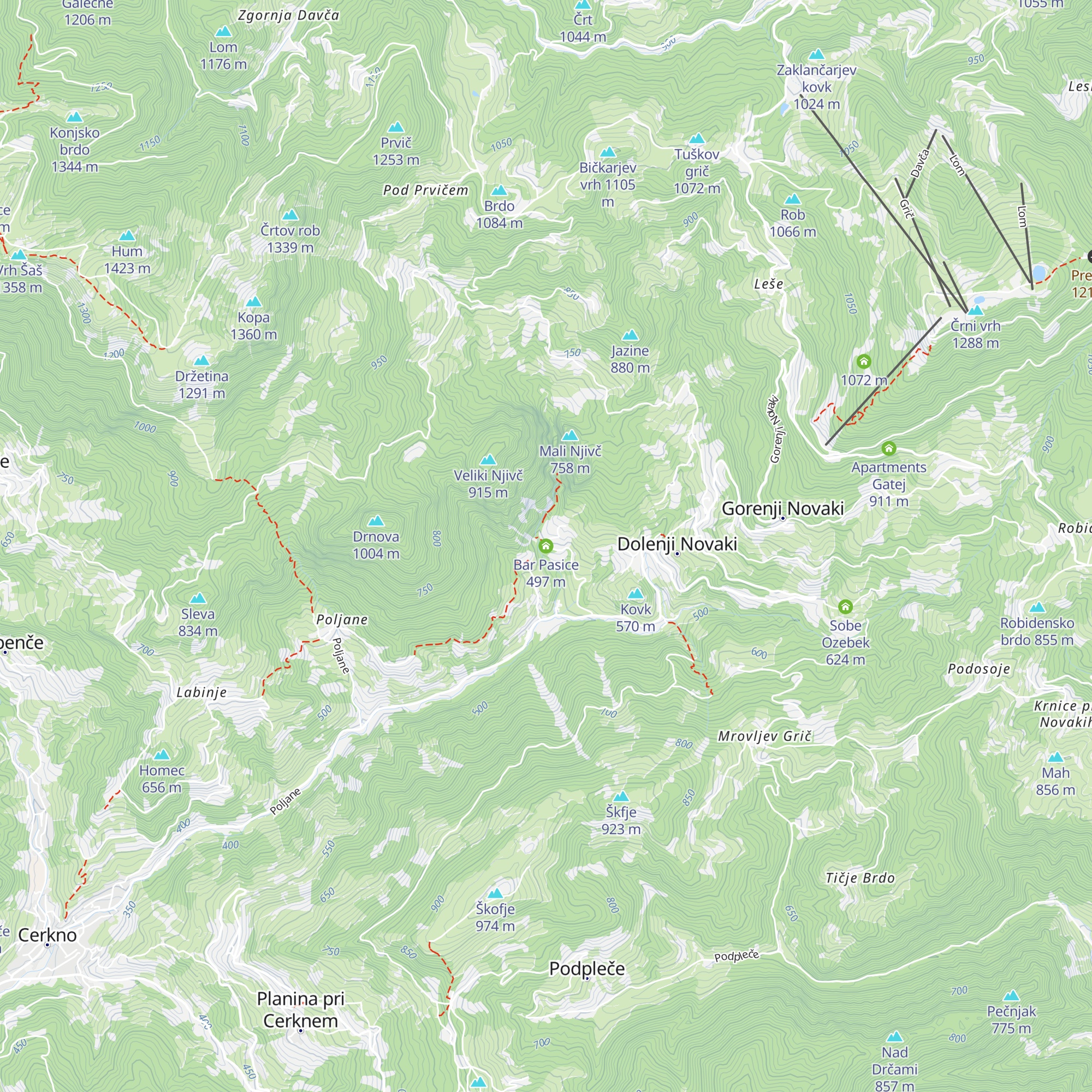 Bar Pasice map