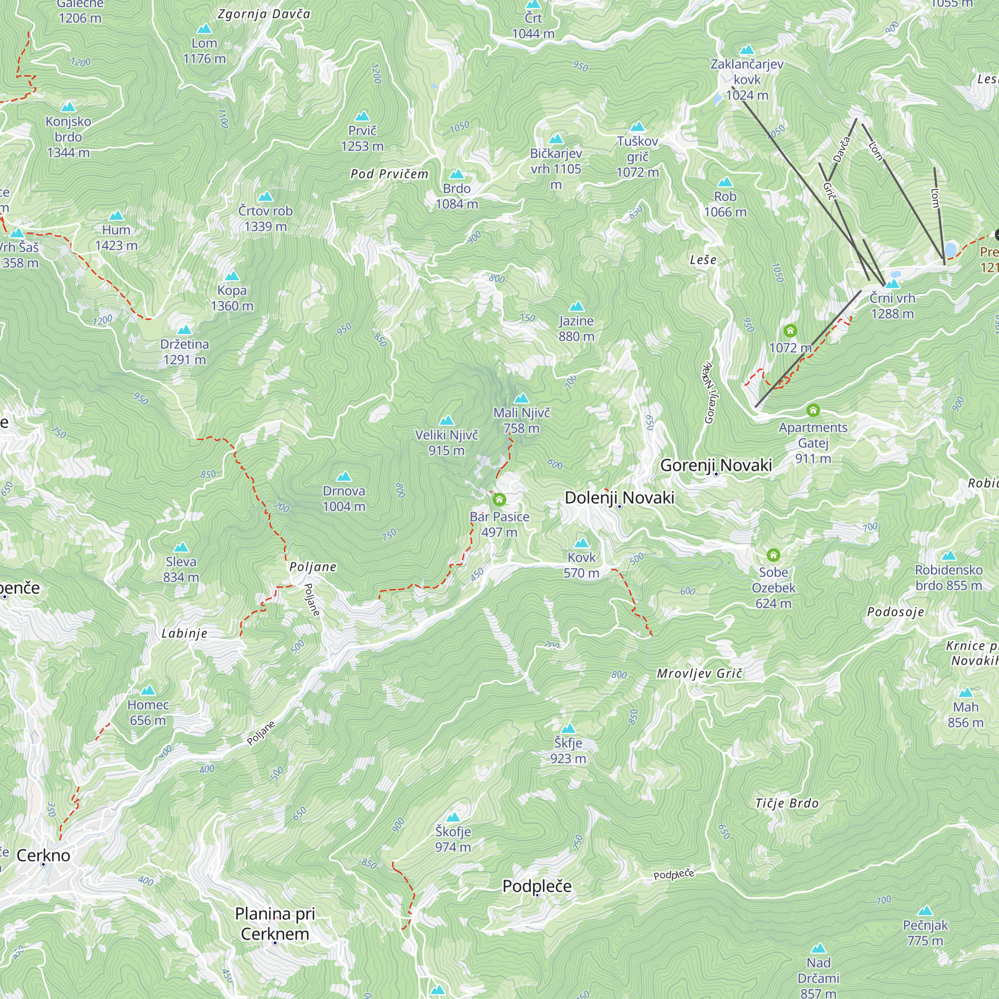 Bar Pasice map
