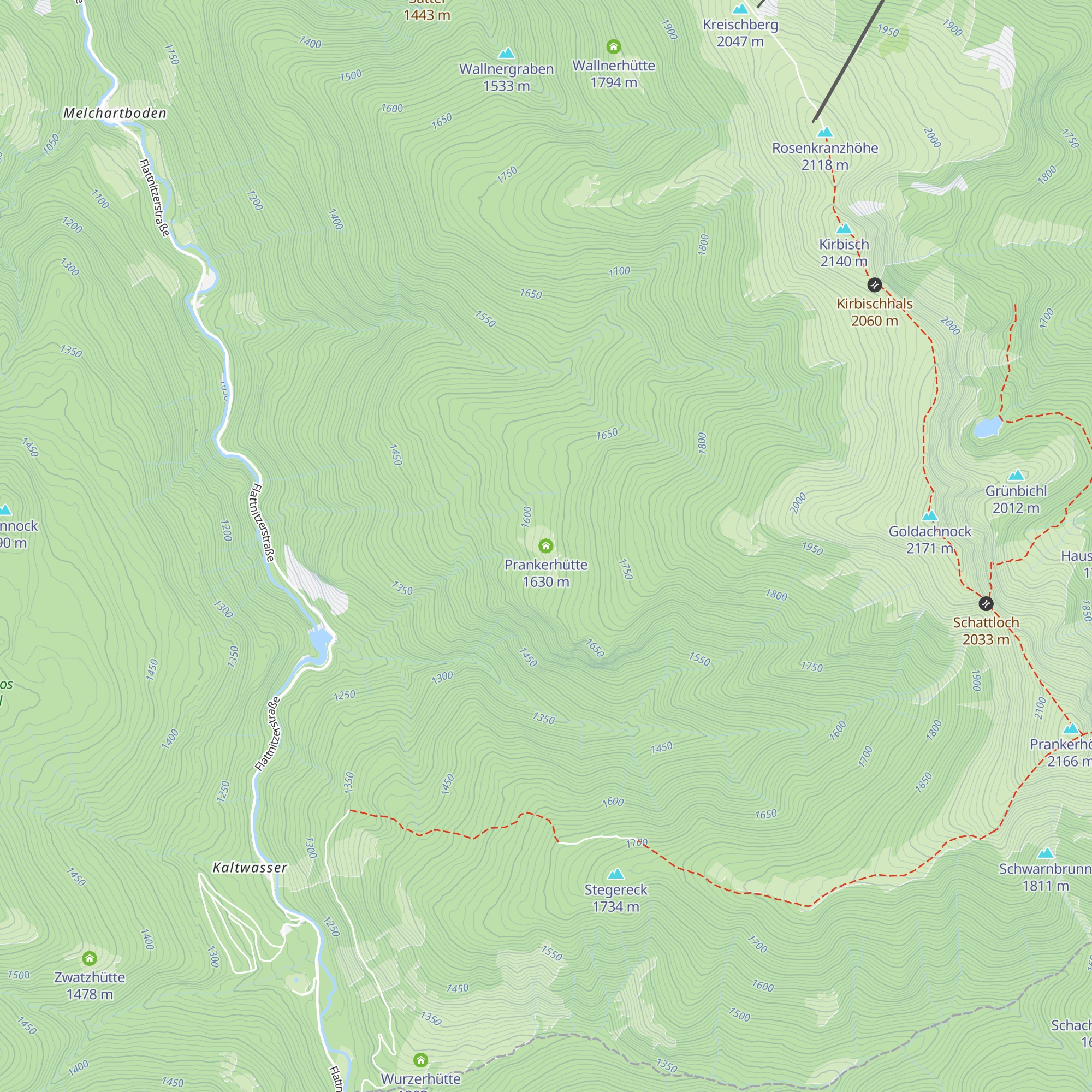 Prankerhütte map