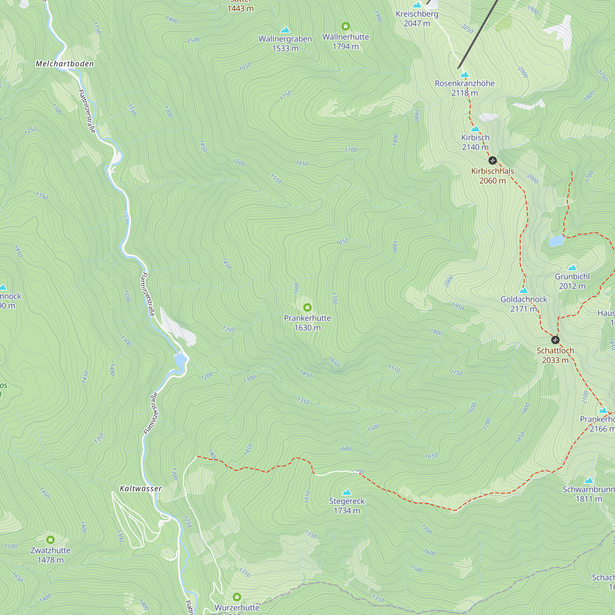 Prankerhütte map