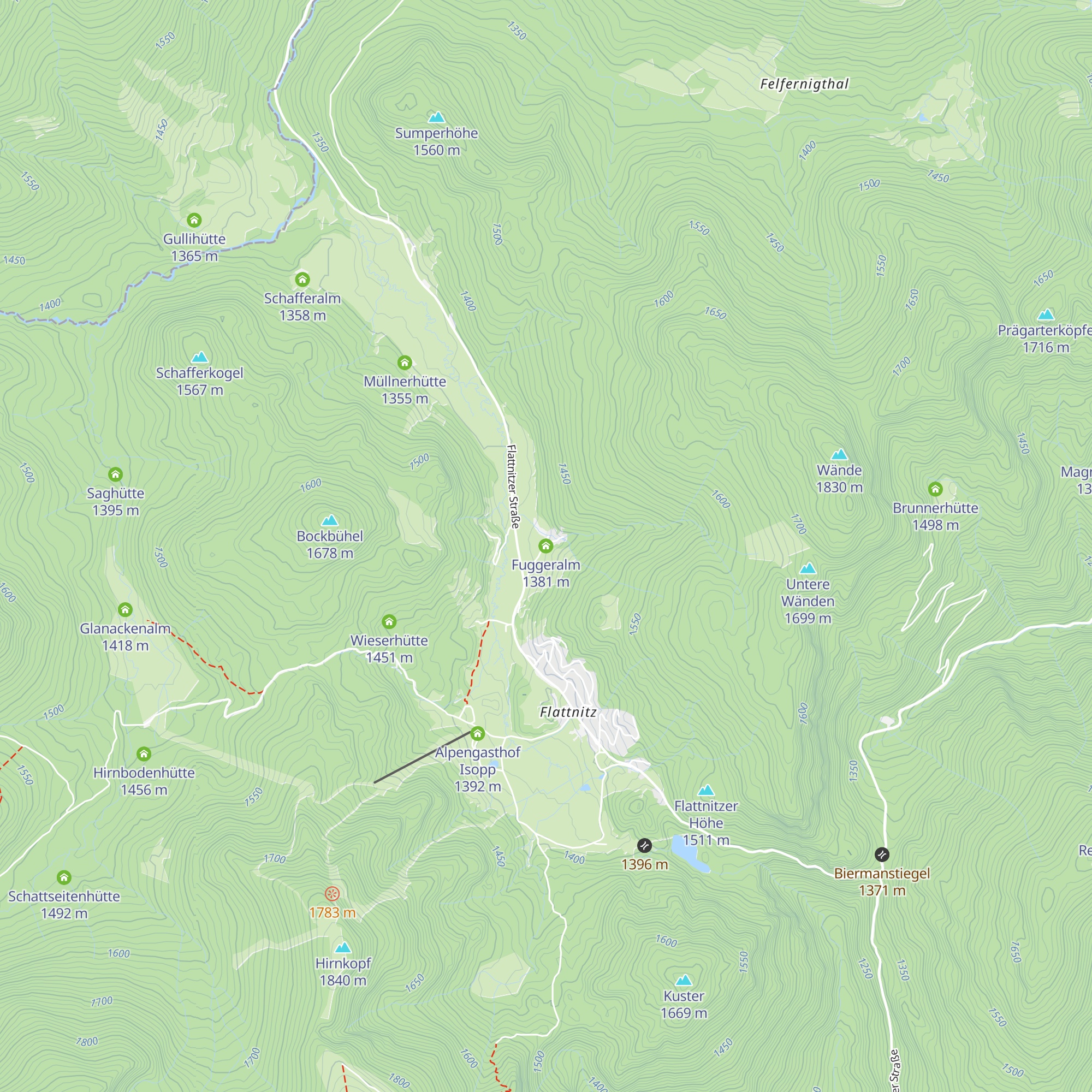 Fuggeralm map