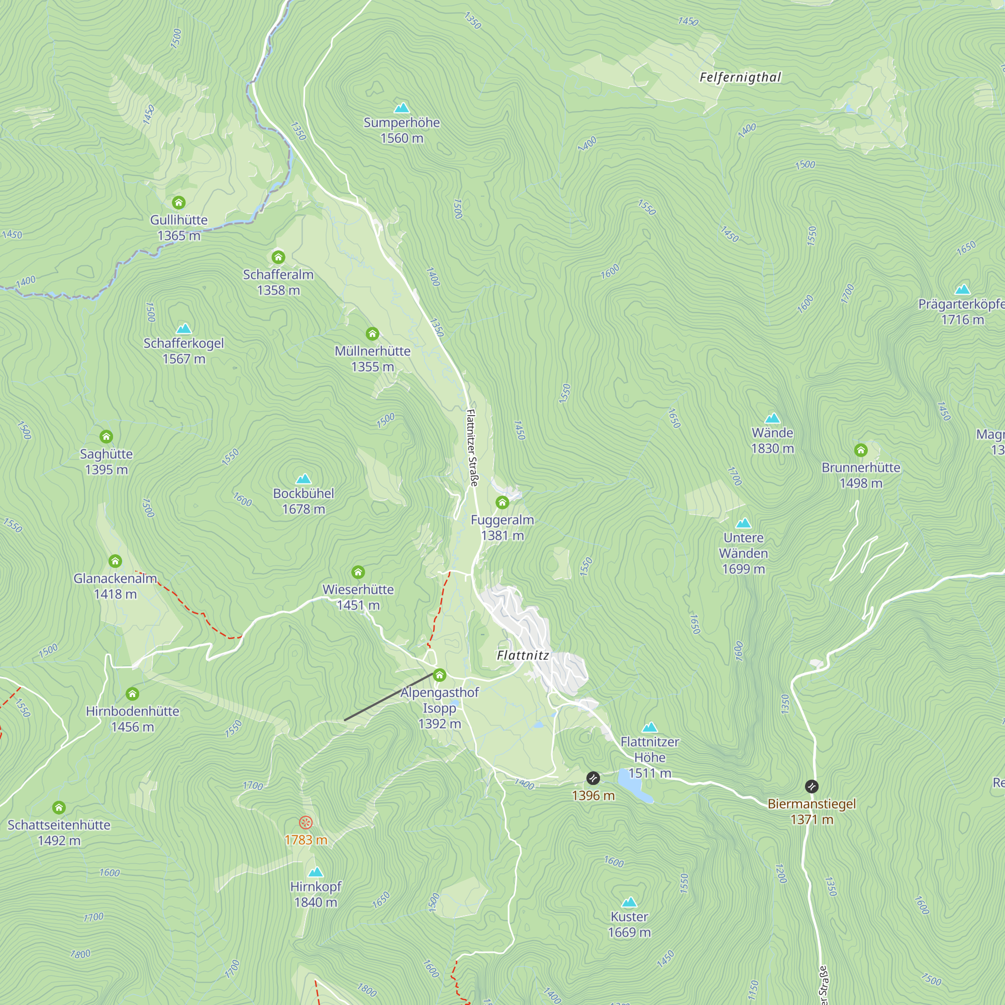 Fuggeralm map