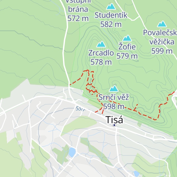 Map of Masiv u Sáhiba