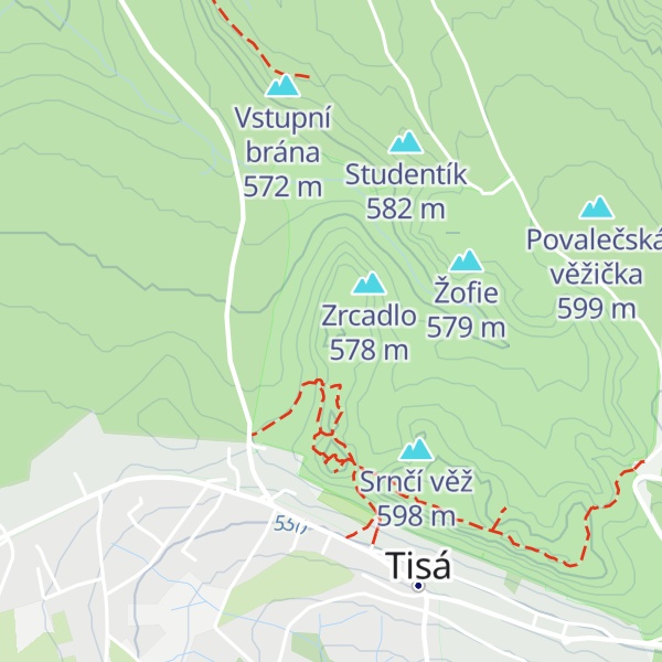 Map of Obryně Stáňa