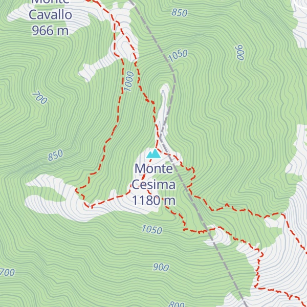 Map of Monte Cesima