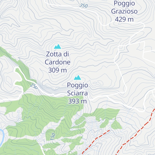 Map of Poggio Sciarra