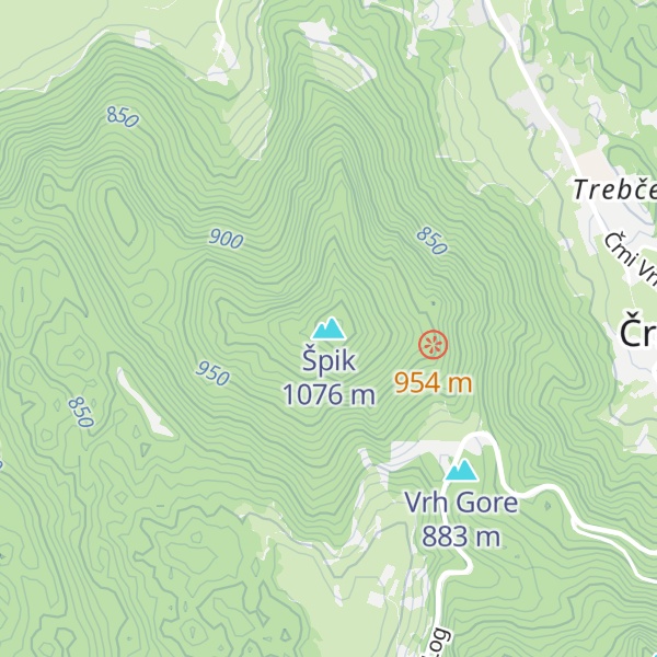Map of Špik