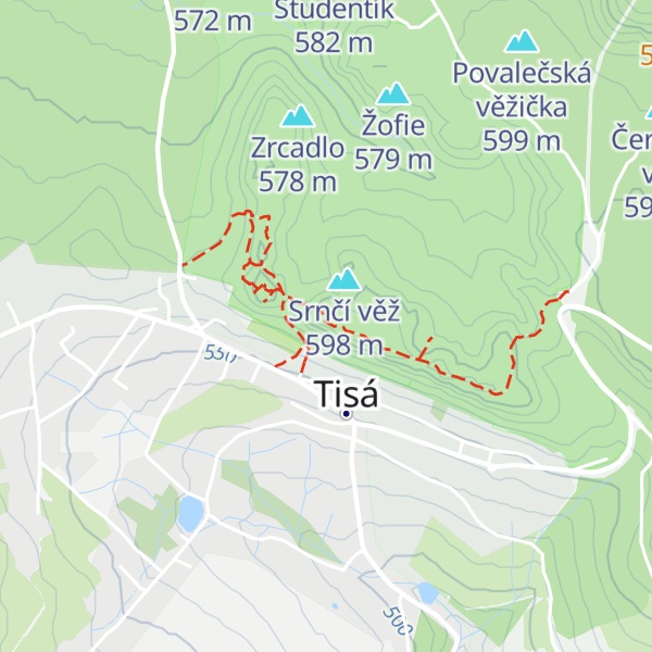 Map of Pivovarská stěna
