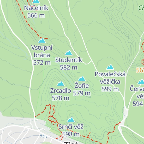 Map of Hadí pilíř