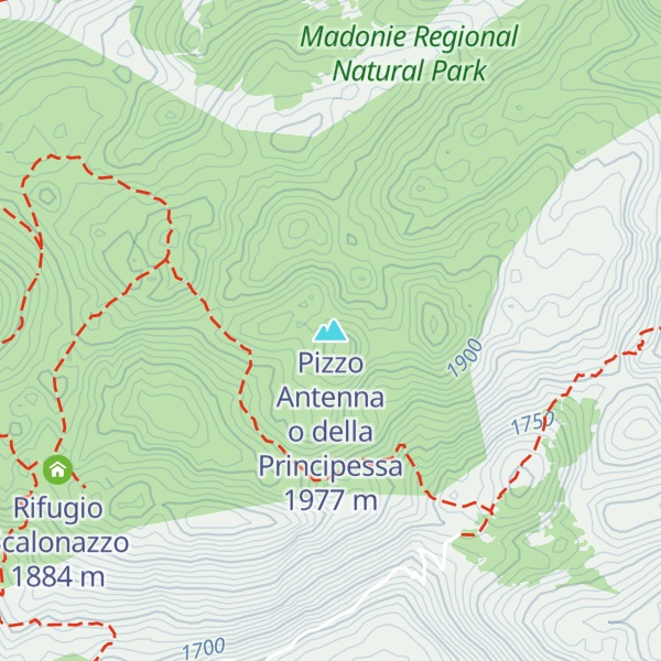 Map of Pizzo Antenna o della Principessa