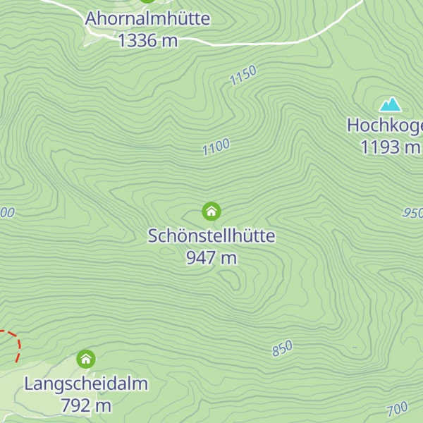 Map of Schönstellhütte