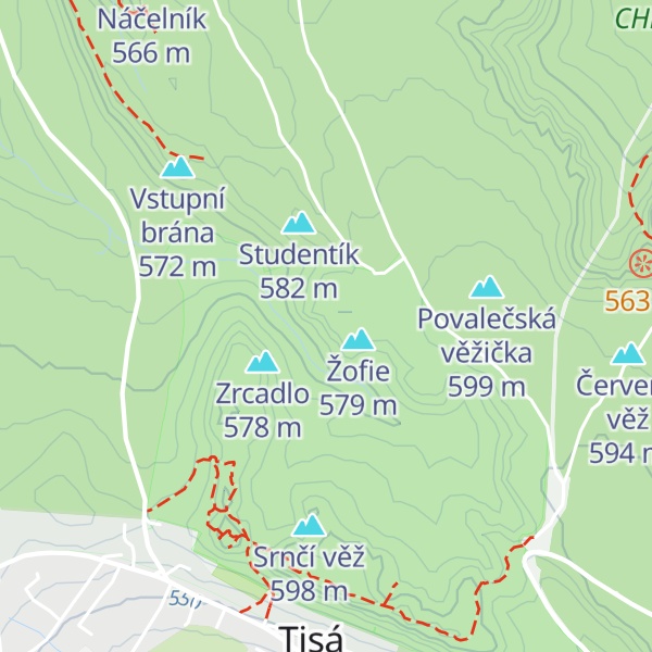 Map of Květnový masiv