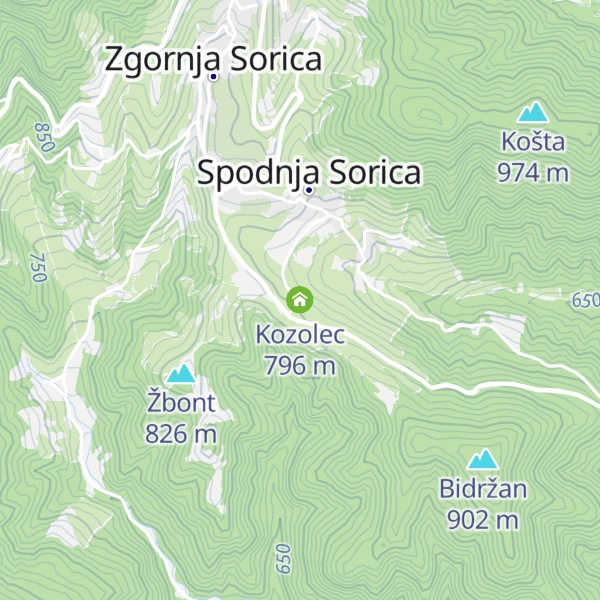 Map of Kozolec