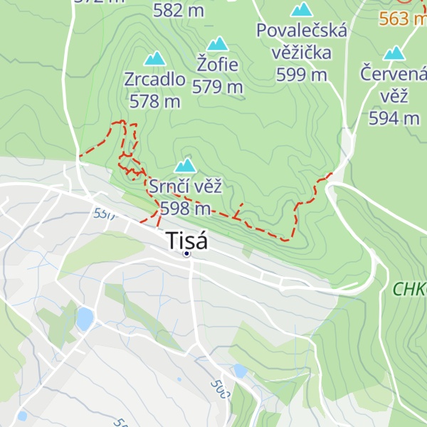 Map of Žluté převisy