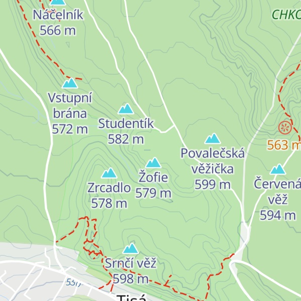 Map of Věž Bürschlických stěn