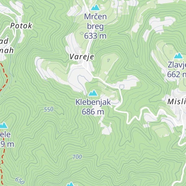 Map of Klebenjak