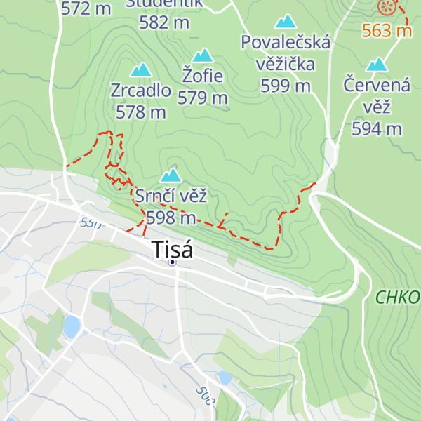 Map of WC masiv
