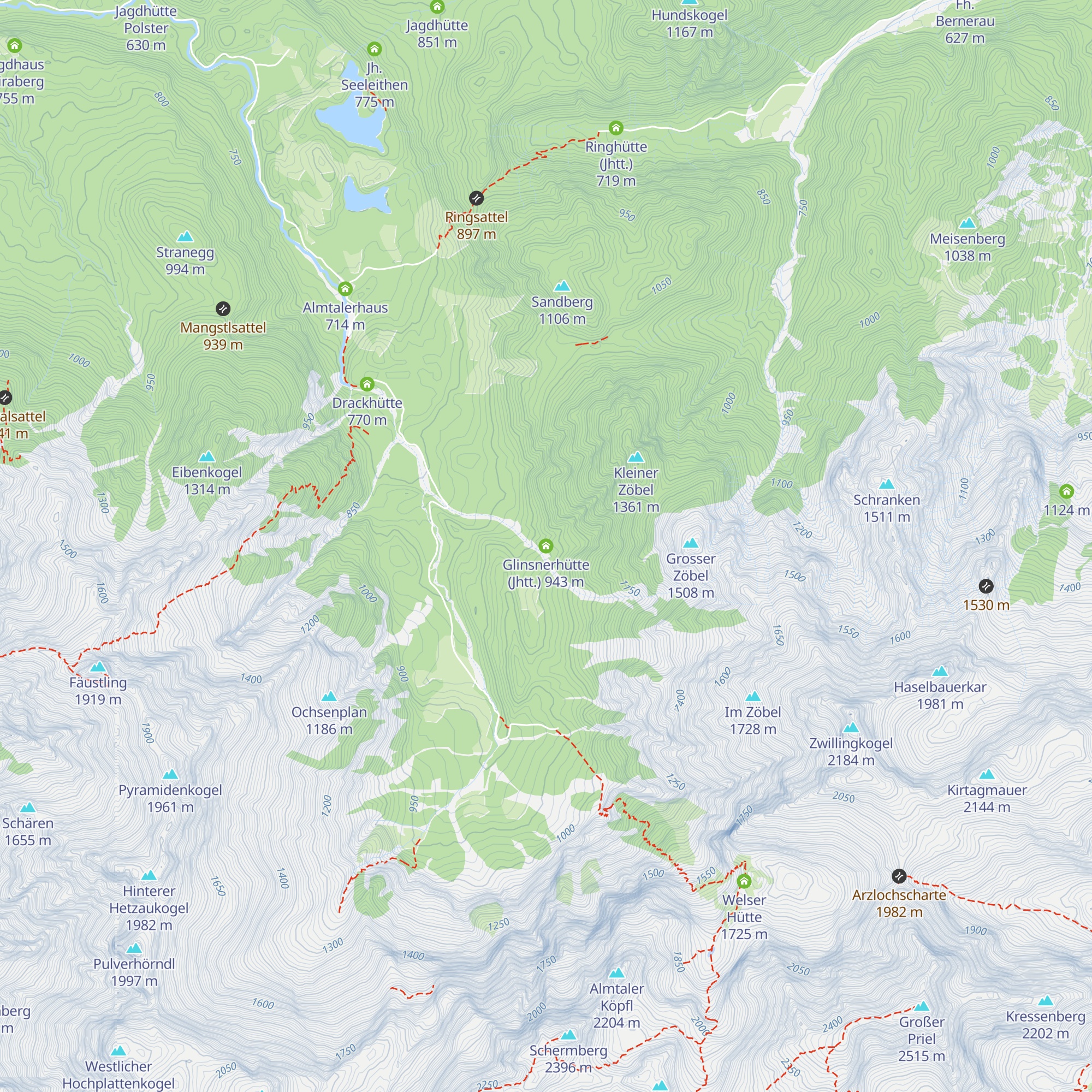 Glinsnerhütte (Jhtt.) map