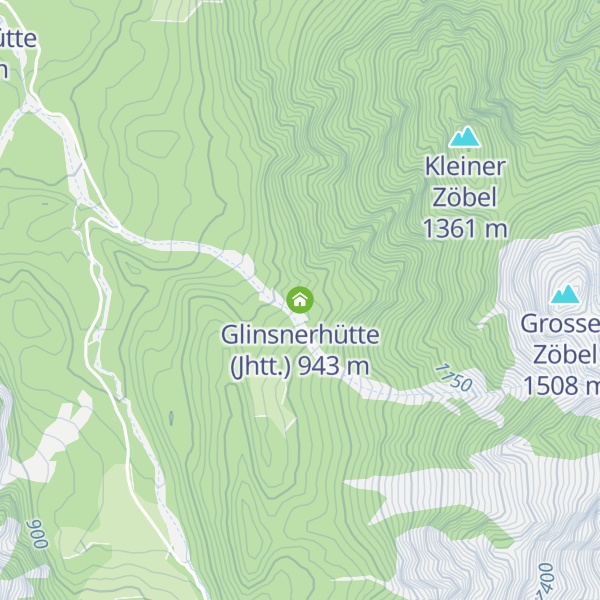 Map of Glinsnerhütte (Jhtt.)