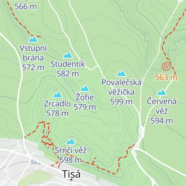 Map of Špion