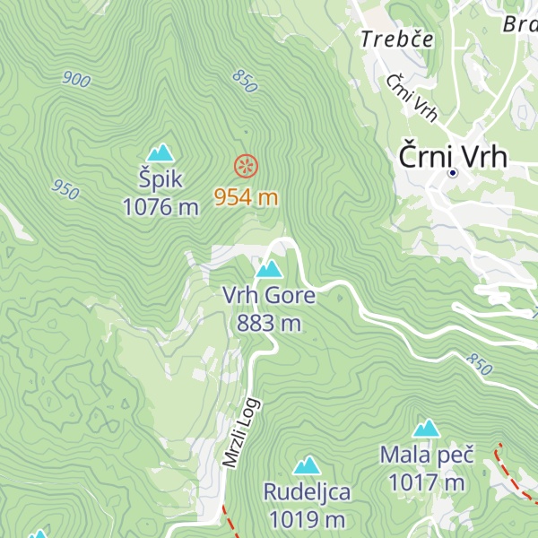 Map of Vrh Gore