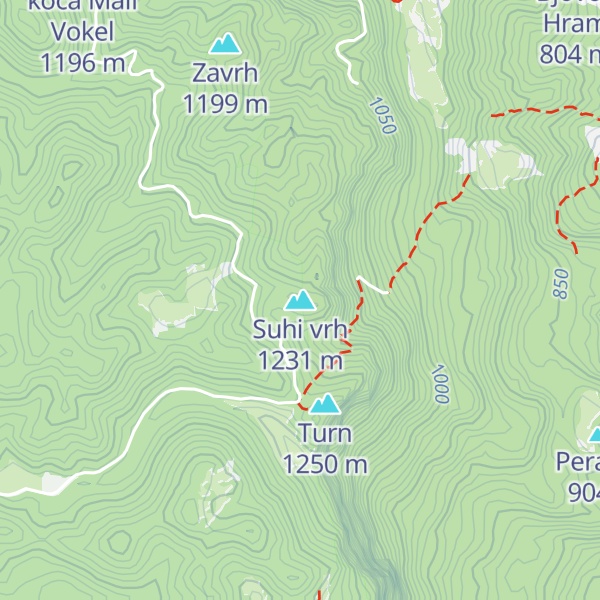 Map of Suhi vrh