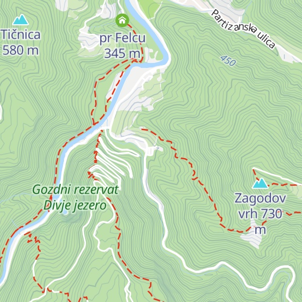 Map of Cestna baza Idrija