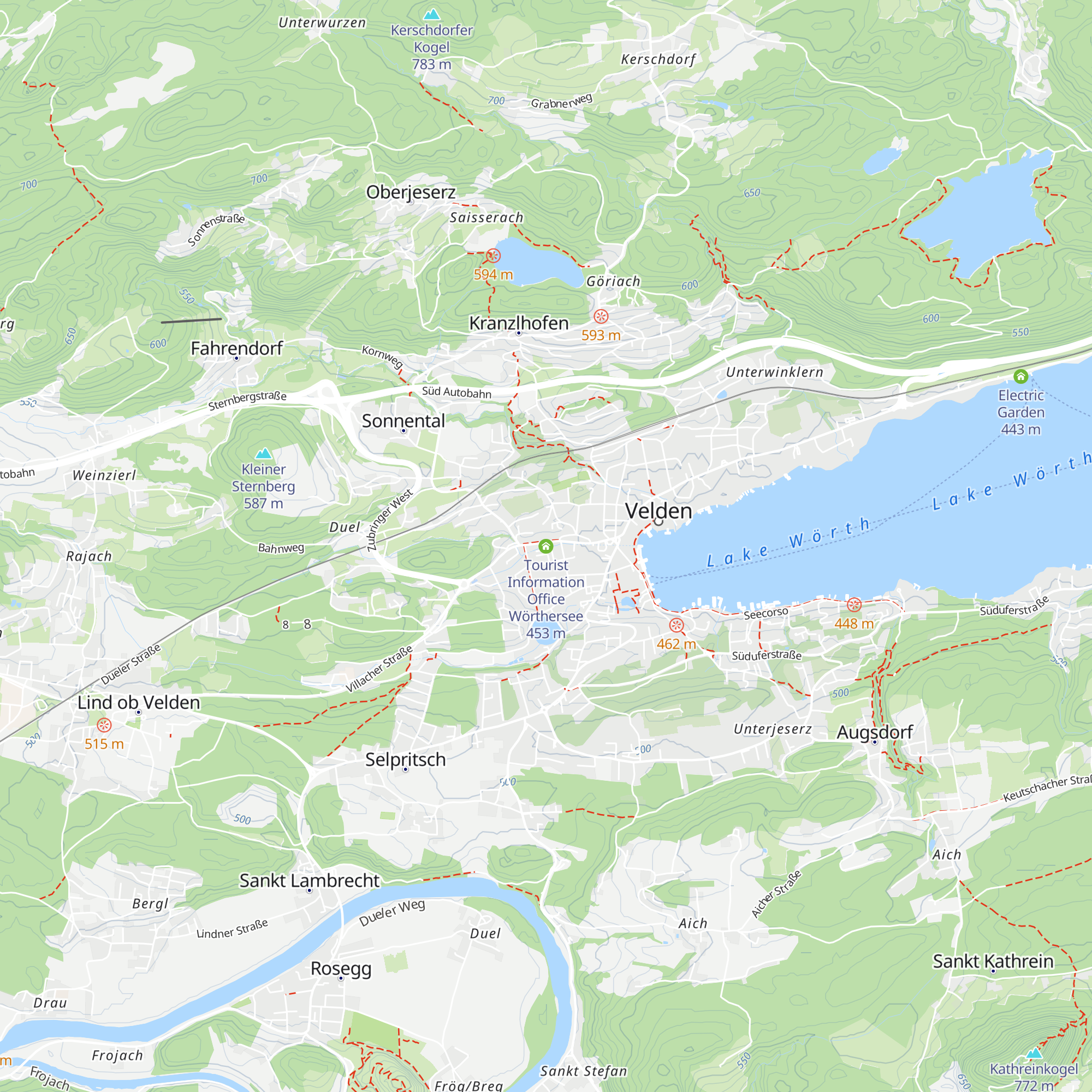 Tourist Information Office Velden map