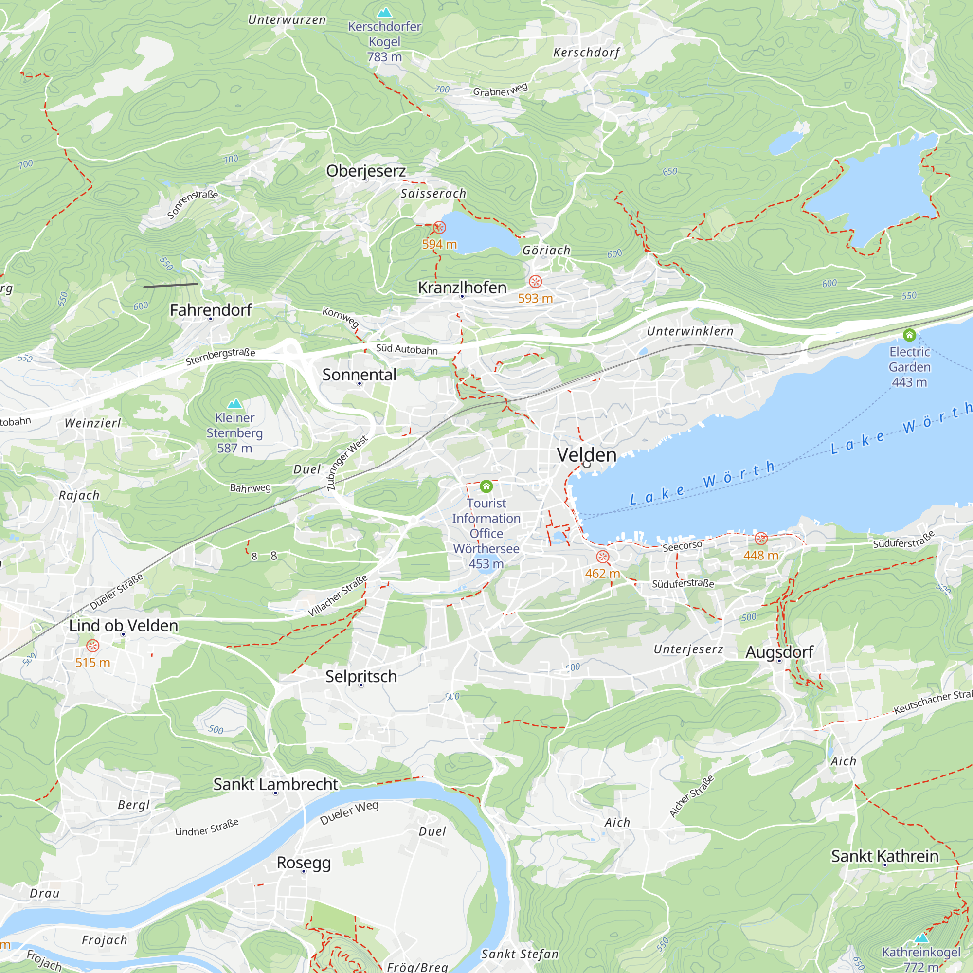 Tourist Information Office Wörthersee map