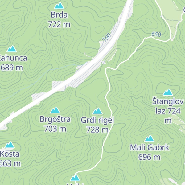 Map of Mazni vrh
